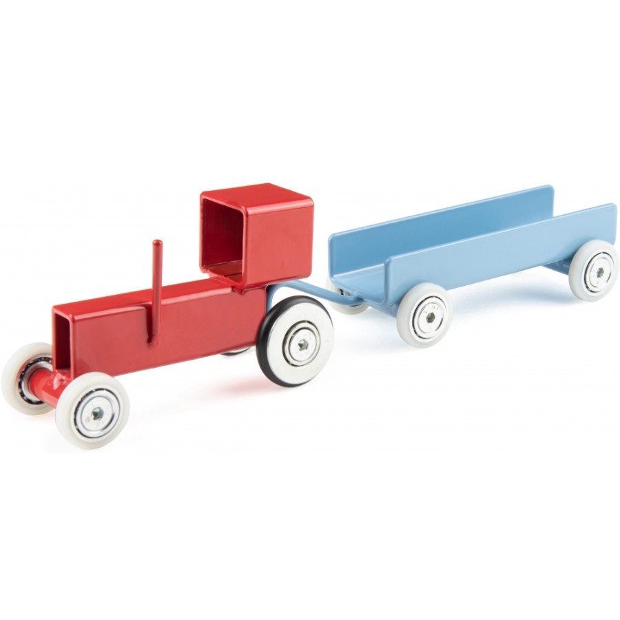 Magis Characters | Magis - Archetoys Vehicle Miniature Tractor With Trailer Red