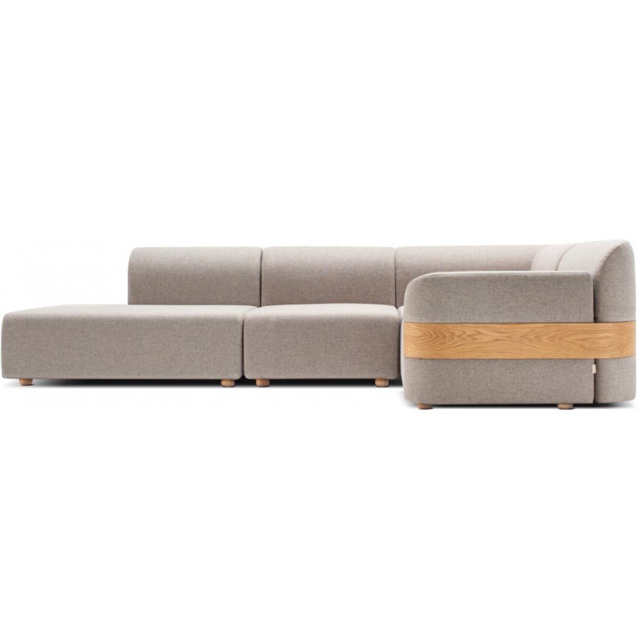 Gazzda Sofas | Gazzda - Hugg Modular Sofa Natural Oak Corner Combination