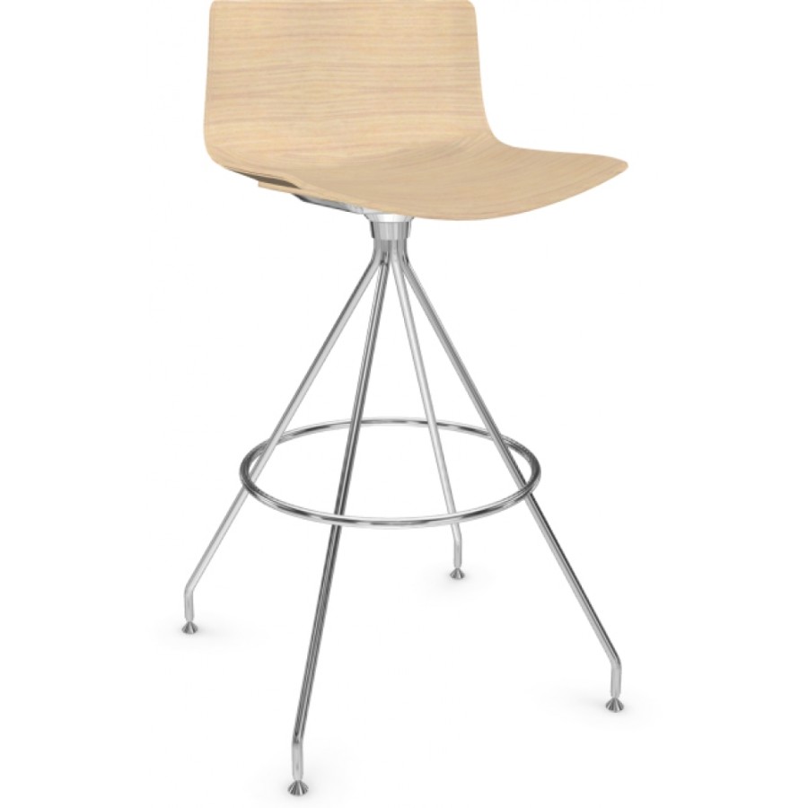 Arper Barstool | Arper - Catifa 46 0491 Bar Stool Wood H 73Cm