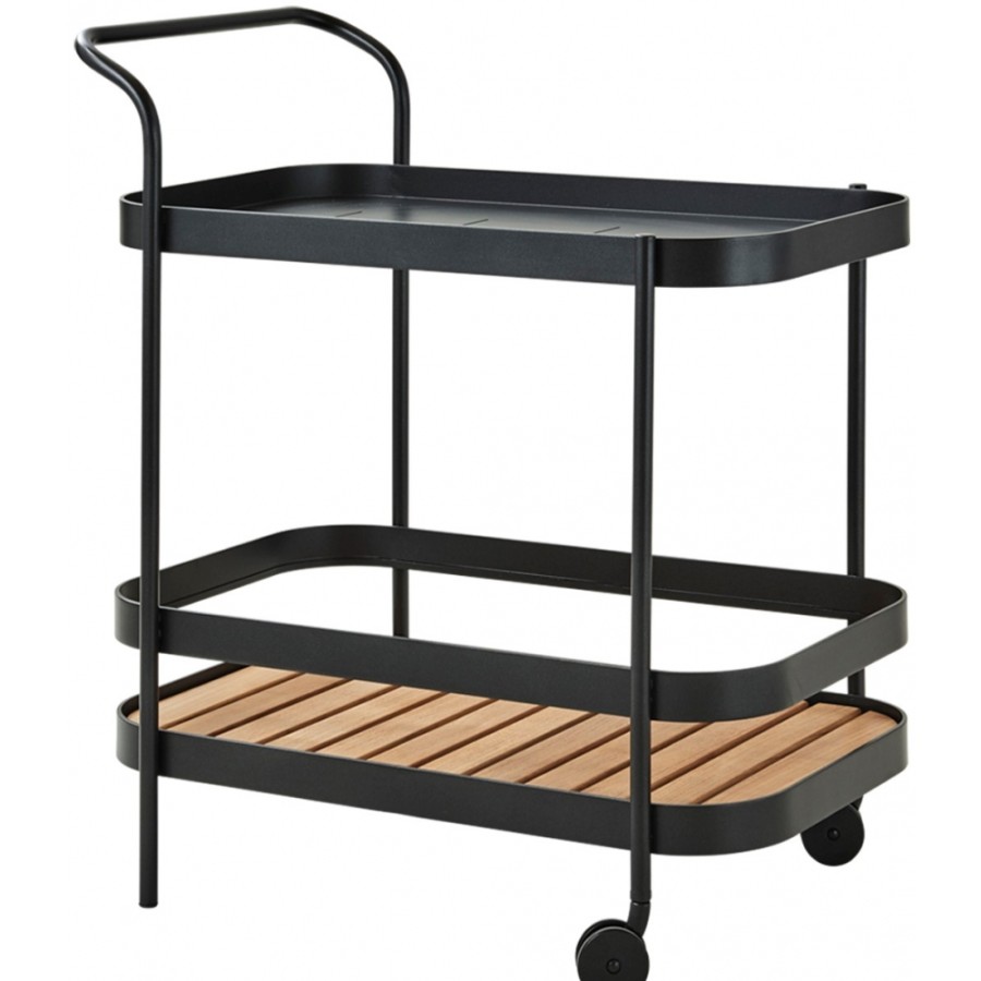 Cane line Serving Trolley | Cane-Line - Roll Bar Cart Including Insert Plate