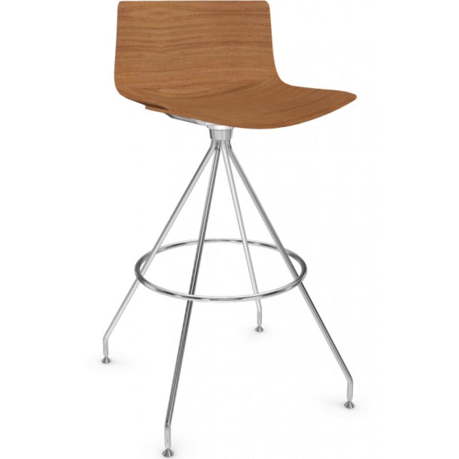 Arper Barstool | Arper - Catifa 46 0492 Bar Stool Wood H 65Cm