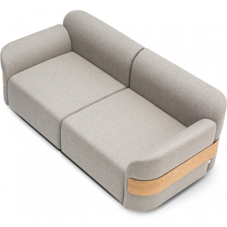 Gazzda Sofas | Gazzda - Hugg Modular Sofa Natural Oak 2-Seater