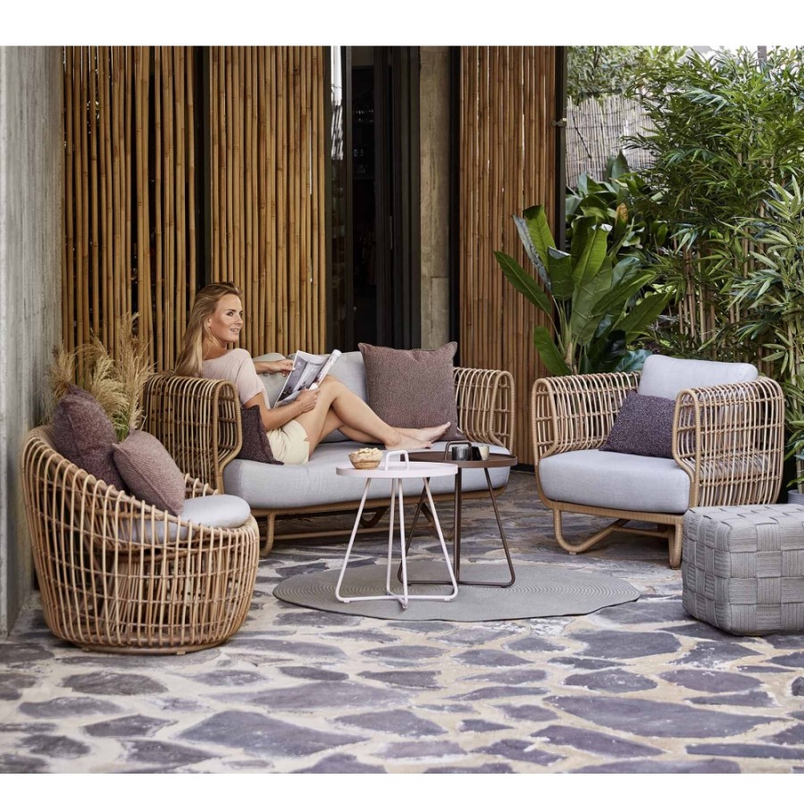 Cane line Armchair | Cane-Line - Nest Round Outdoor Sessel Naturlich