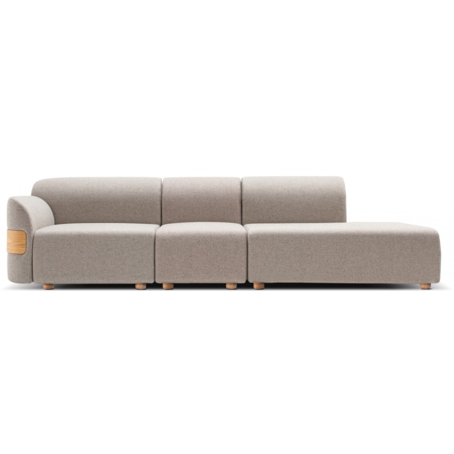 Gazzda Sofas | Gazzda - Hugg Modular Sofa Natural Oak 3-Seater